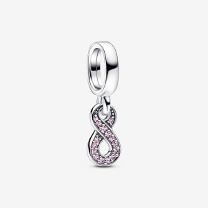 Pandora Sparkling Infinity Dangle Charm Argento | 79IWCGBUR