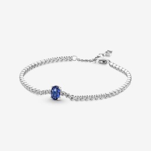 Pandora Sparkling Pave Tennis Bracelet Argento | 86AVWTHNP