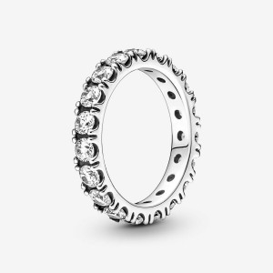 Pandora Sparkling Row Eternity Ring Argento | 34IQLEUPB