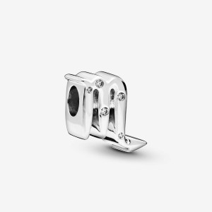 Pandora Sparkling Scorpio Zodiac Charm Argento | 45APFURGL