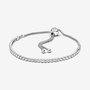 Pandora Sparkling Slider Tennis Bracelet Argento | 79GKWLRVO