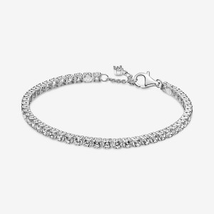 Pandora Sparkling Tennis Bracelet Argento | 41SIKTCXD
