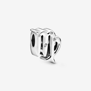 Pandora Sparkling Virgo Zodiac Charm Argento | 76PMOKUXY