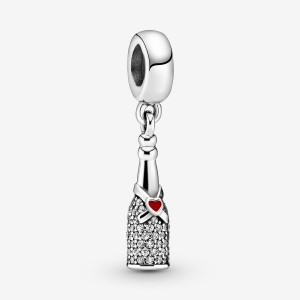 Pandora Sparkling Wine Bottle Dangle Charm Argento | 58TZOSUNE