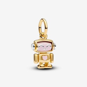 Pandora Spinnable Face Robot Dangle Charm Colorate | 10WLIUKDY