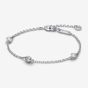 Pandora Station Chain Bracelet 0.30 carat tw Sterling Silver Argento | 12KNEDRIP
