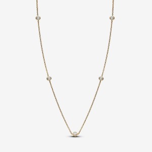 Pandora Station Necklace 0.50 carat tw 14k Gold Oro | 15HWLGBND