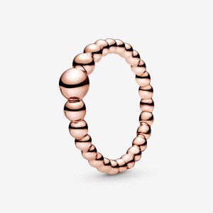 Pandora String of Beads Ring Rosa Oro | 48VBAWZIH