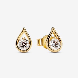 Pandora Stud Earrings 0.50 carat tw 14k Gold Oro | 42DUCMJFP