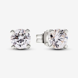 Pandora Stud Earrings 1.00 carat tw 14k White Gold Bianche Oro | 37FPMNDCQ