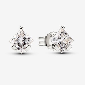 Pandora Stud Earrings 1.00 carat tw 14k White Gold Bianche Oro | 52AVICXNF
