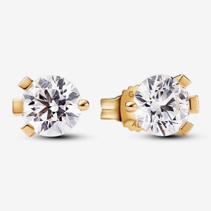 Pandora Stud Earrings 2.00 carat tw 14k Gold Oro | 17UZDBAYM