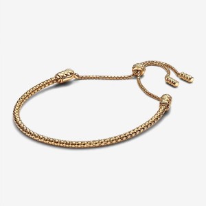 Pandora Studded Chain Slider Bracelet Oro | 58VTMNEAQ