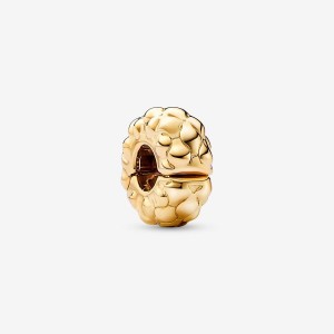 Pandora Studded Clip Charm Oro | 97VUBZPLK