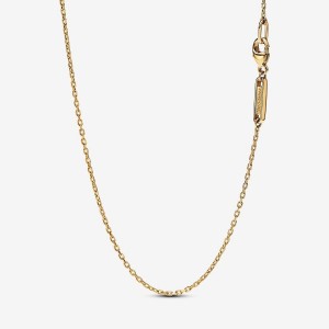 Pandora Talisman Cable Chain Necklace 14k Gold Oro | 72GHFAZMB