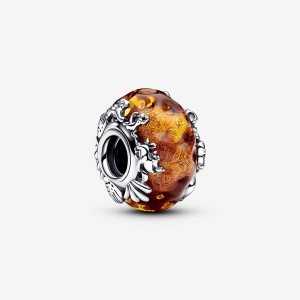 Pandora The Lion King Murano Glass Charm Argento | 67SRZFITV