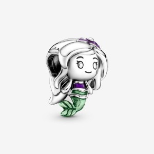 Pandora The Little Mermaid Ariel Charm Argento | 86BHDCILU