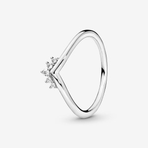 Pandora Tiara Wishbone Ring Argento | 78XAOCWDY