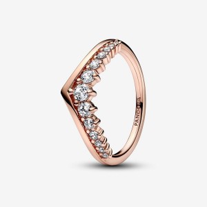 Pandora Timeless Wish Floating Pave Ring Rosa Oro | 54ZAOGVKM