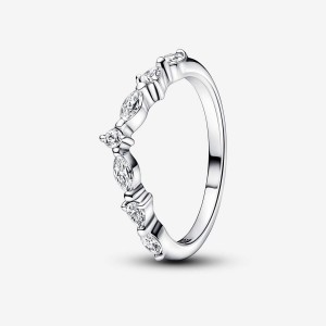 Pandora Timeless Wish Sparkling Alternating Ring Argento | 46HFBVRLM