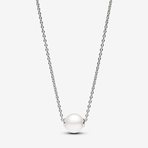 Pandora Treated Freshwater Cultured Pearl Collier Necklace Argento | 06QWOYHDI