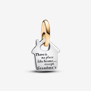 Pandora Two-tone Grandma's House Dangle Charm Colorate | 51RCMPFQU