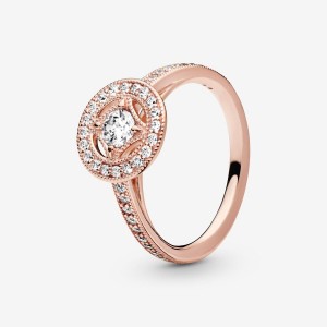 Pandora Vintage Circle Ring Rosa Oro | 94RNIUPBK